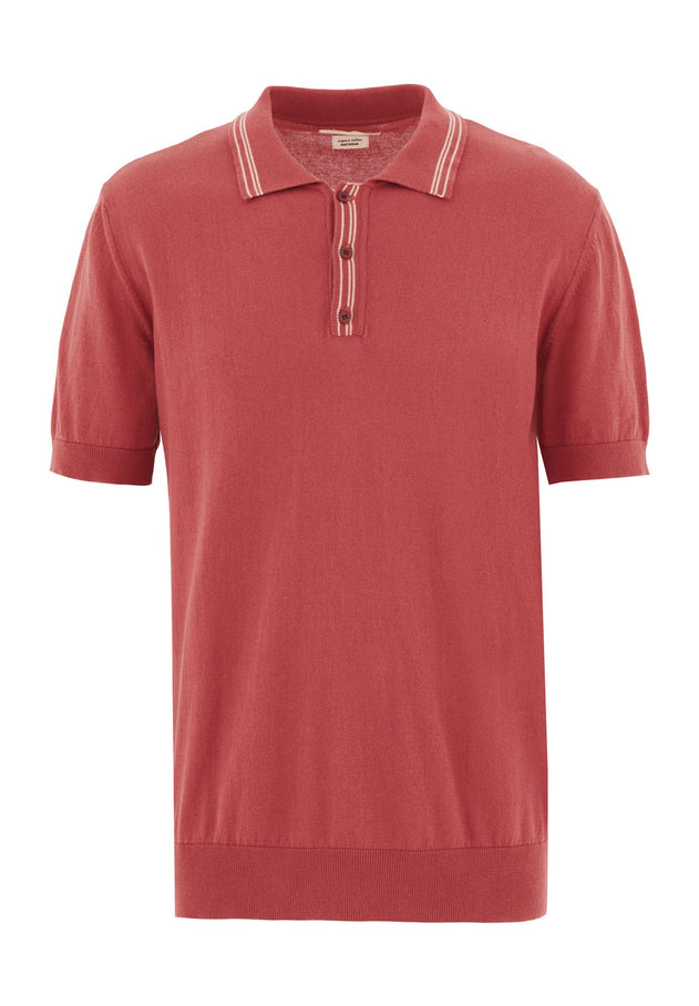 Men's Knit Polo Shirt Radiant Red
