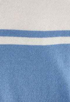Miesten Neule T-paita Ecru / Coronet Blue