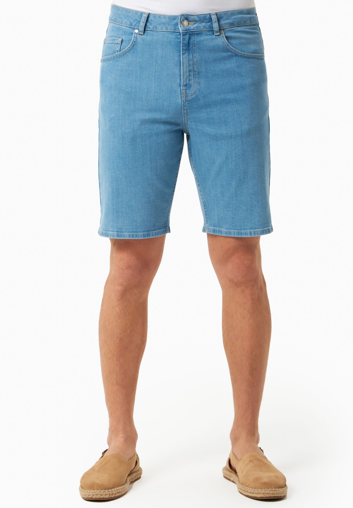 Men's Denim Organic Cotton Bermuda Shorts Light Blue