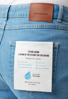 Men's Denim Organic Cotton Bermuda Shorts Light Blue