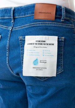 Men's Denim Organic Cotton Bermuda Shorts Medium Blue