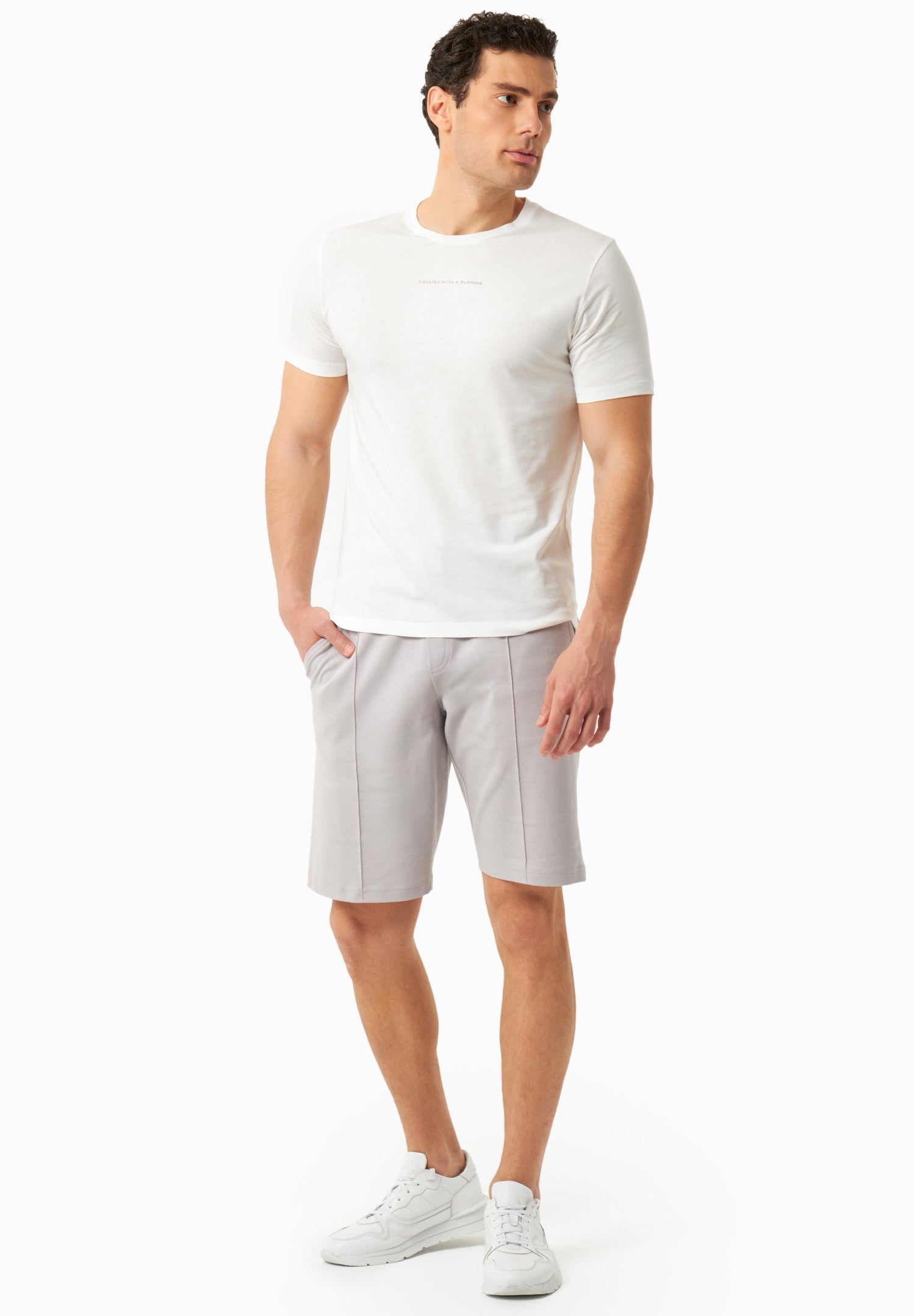 Men's Modal Blend Sweatshorts Light Grey