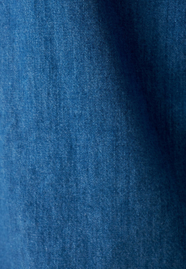 Men's Denim Button-Up Shirt Medium Blue