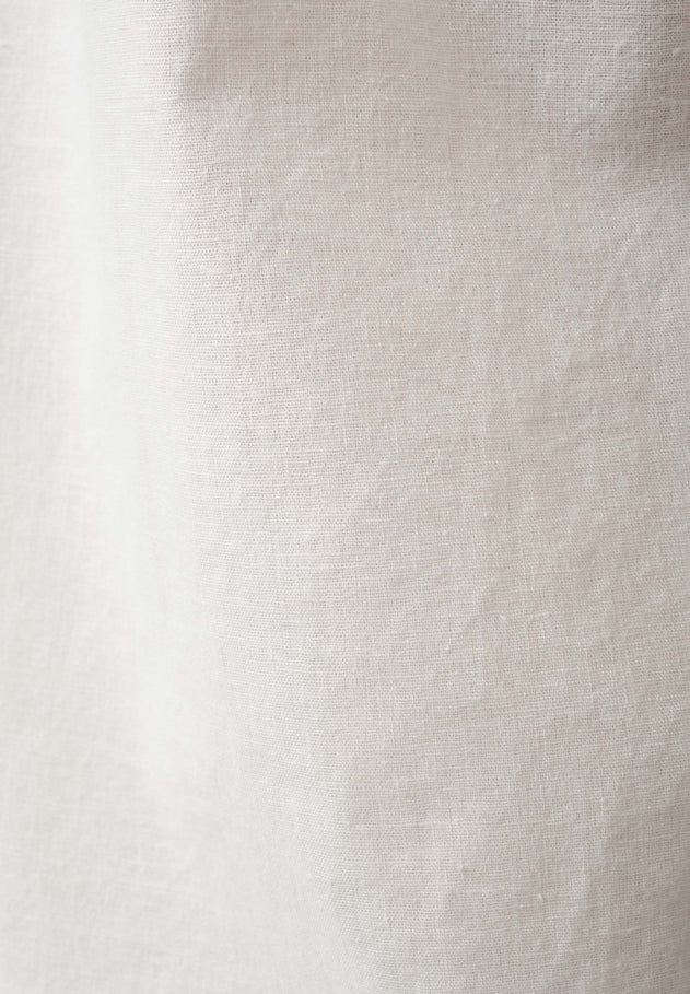 Men's Linen Blend Button-Up Shirt Off White