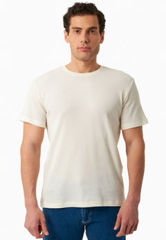 Men's Organic Cotton Waffle T-Shirt Natural