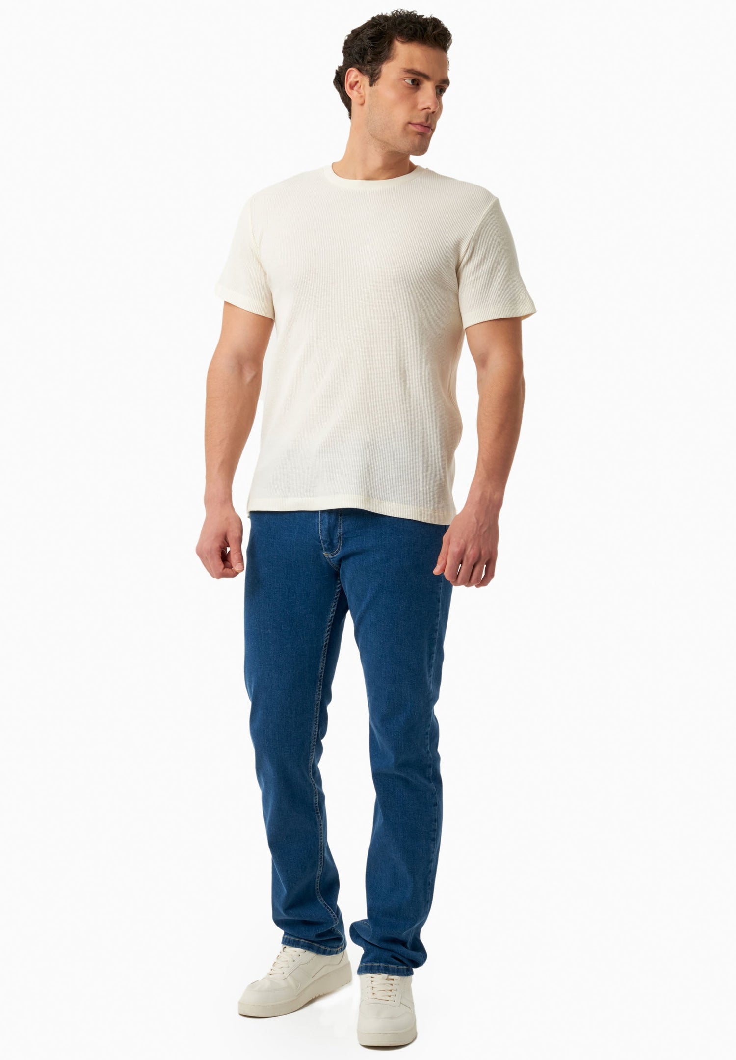 Men's Organic Cotton Waffle T-Shirt Natural