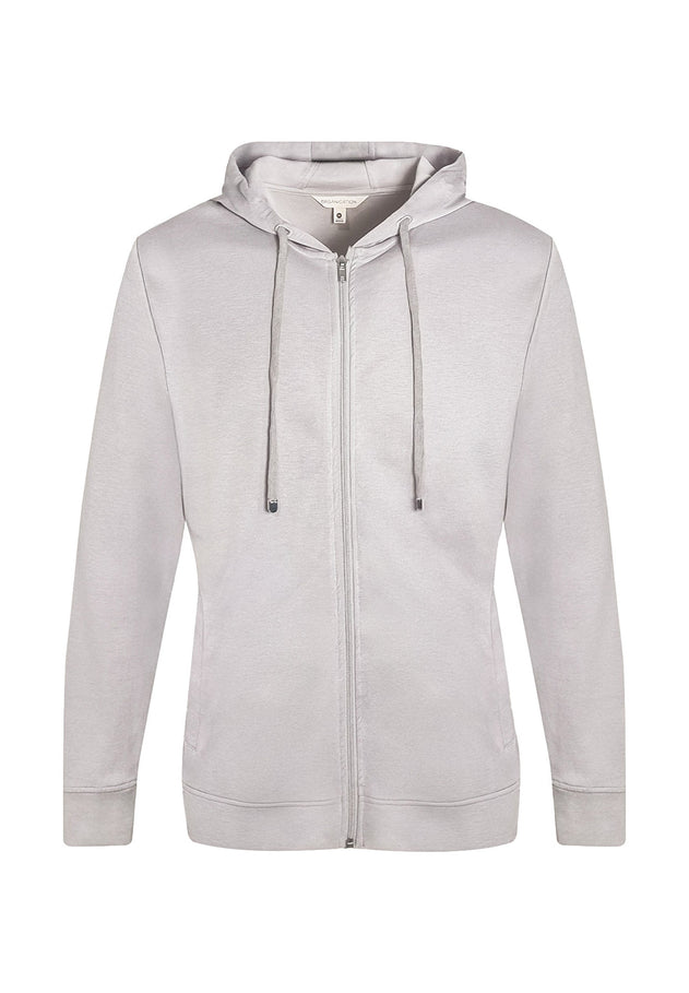Men's Modal Blend Zipper Hoodie Light Grey