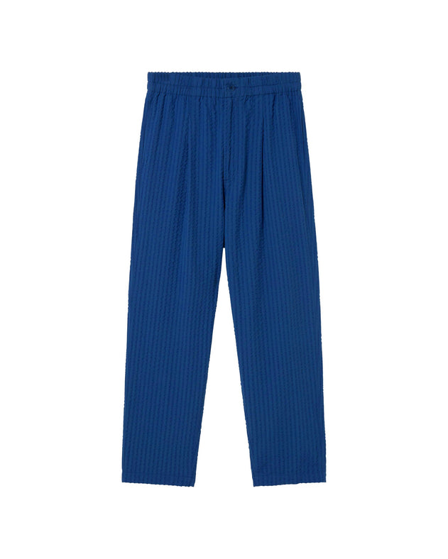 Men's Luc Loose Seersucker Pants Blue
