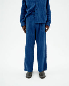 Men's Luc Loose Seersucker Pants Blue