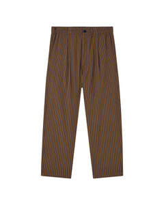 Men's Luc Loose Pants Brown Striped