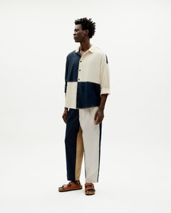 Men's Haru Button-Up Shirt Black/White