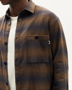 Men's Hans Checks Shirt Brown Navy