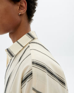 Haru Shirt White Black Striped