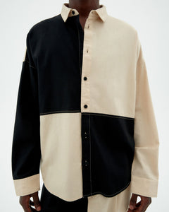 Haru Button-Up Shirt Black/White