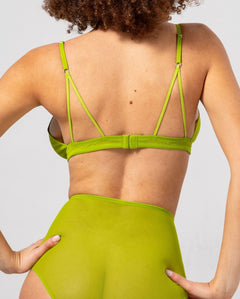 Mesh Triangle Bralette Matcha