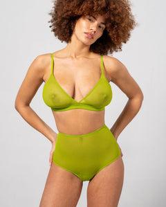 Mesh Highwaist Briefs Matcha