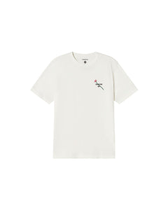 Zach T-Shirt White Embroidered Flower TM