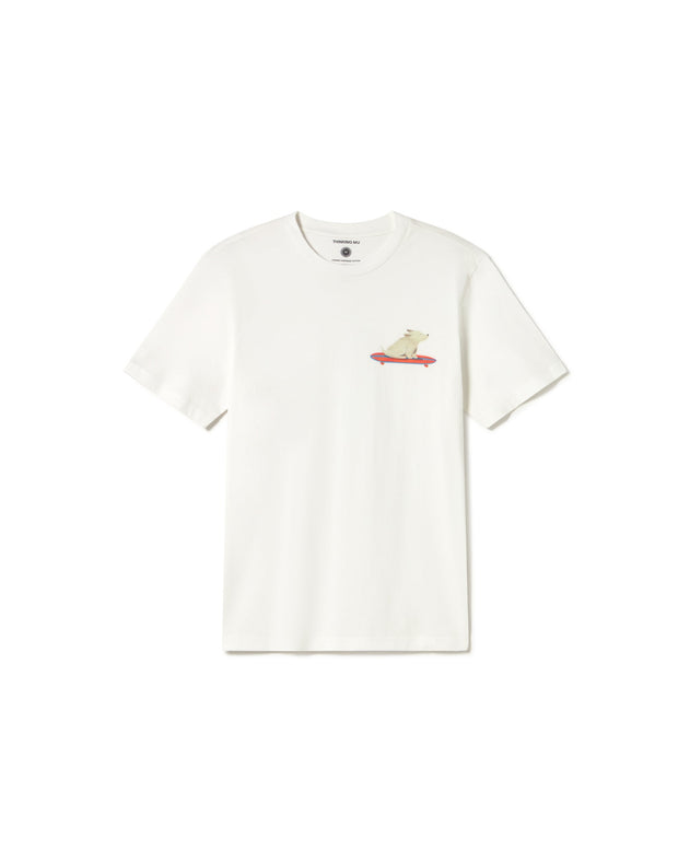 Zach T-Shirt Skater Dog White