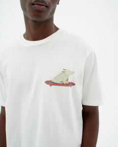 Zach T-Shirt Skater Dog White