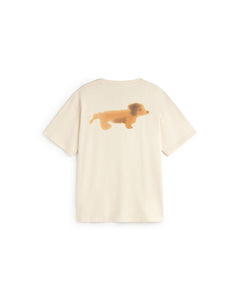 Aaron T-Shirt Back Perro Salchicha White