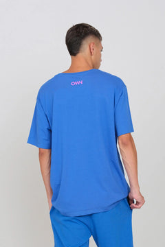 Printed Crewneck T-Shirt Cobalt Blue