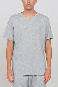 Men's V-Neck T-Shirt Grey