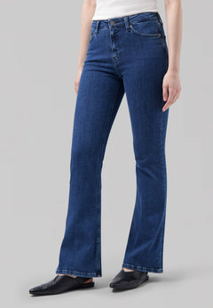 Isy High Flared Jeans Stone Indigo