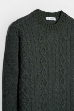 Amos Unisex Wool Sweater Green