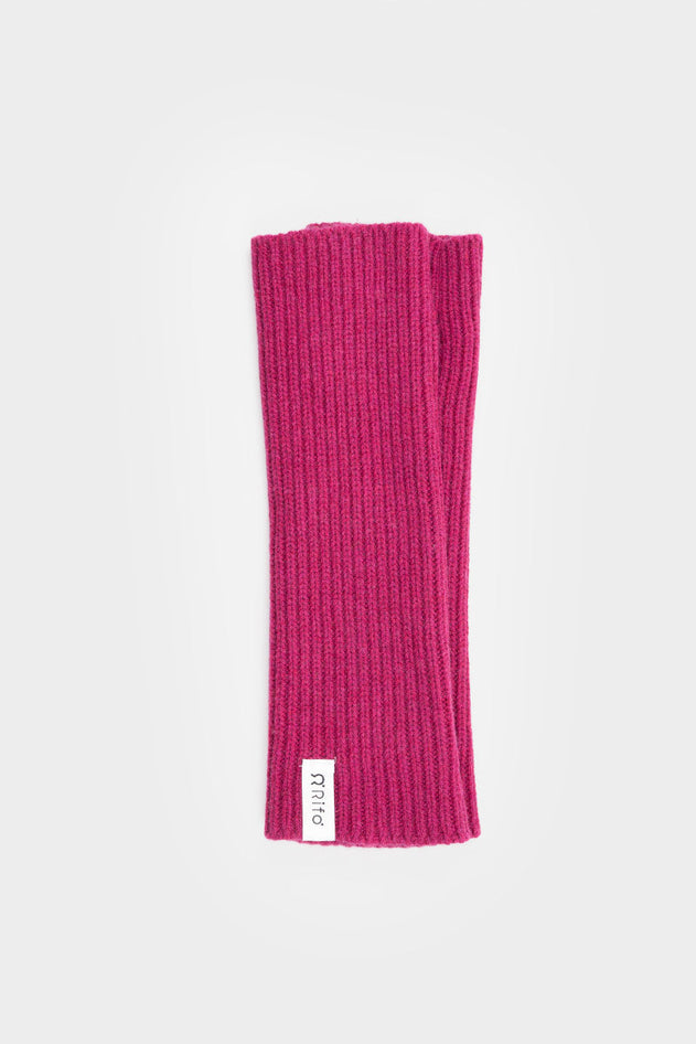 Ingrid Unisex Fingerless Cashmere Gloves Pink