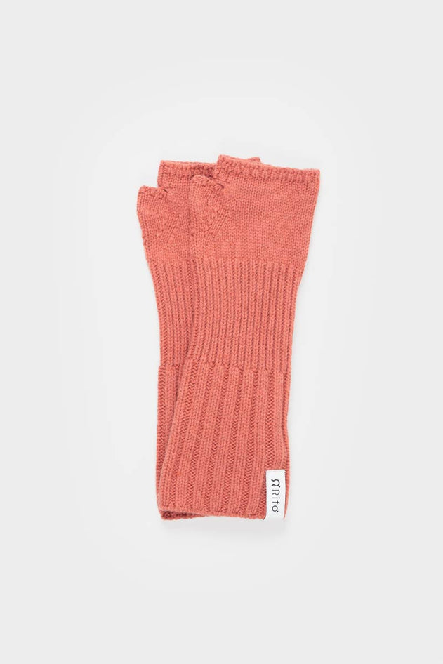 Tamara Fingerless Cashmere Gloves Orange