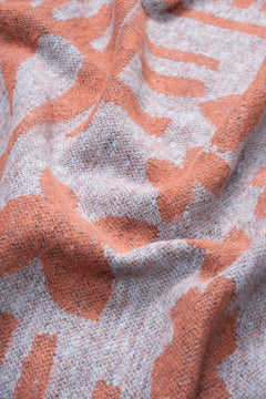 Cody Recycled Cotton Blanket Orange-Grey