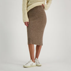 Marie Midi Skirt Beige