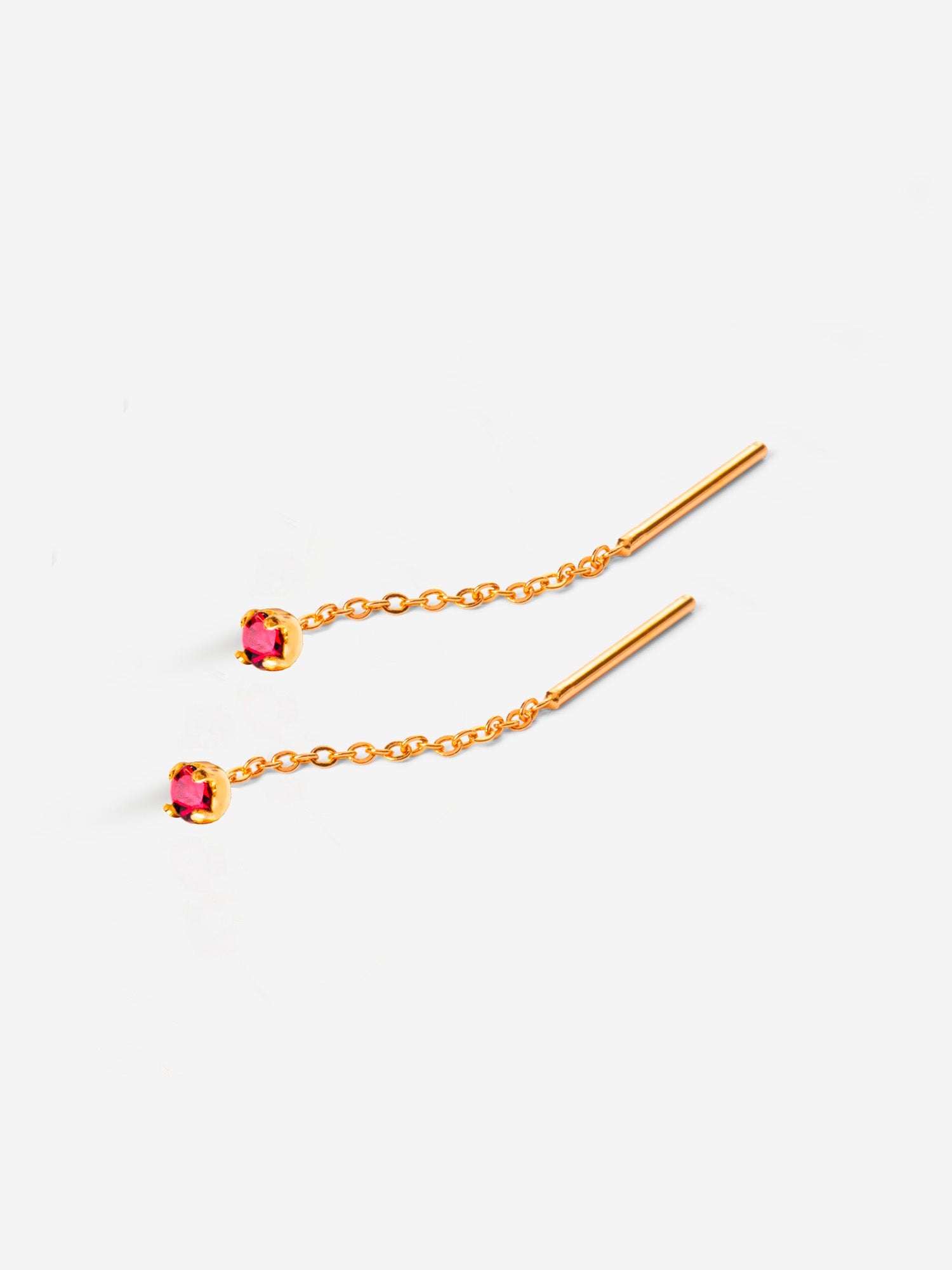 Marius Chain Earrings Ruby