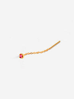 Marius Chain Earrings Ruby