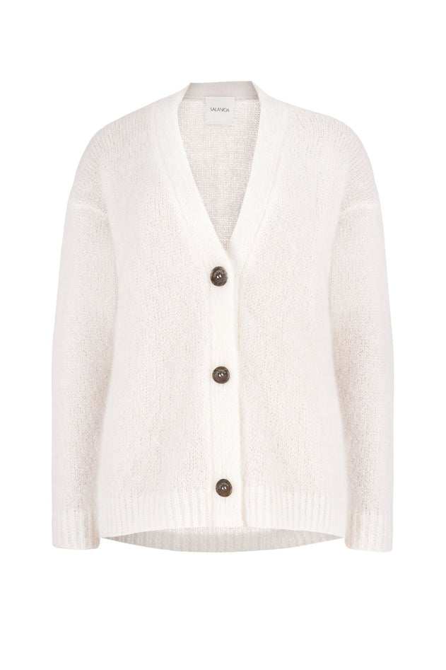 Melody Mohair Cardigan White