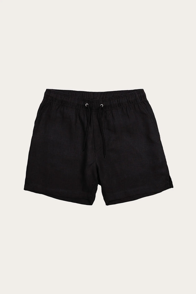 Men's Malibu Linen Shorts Black