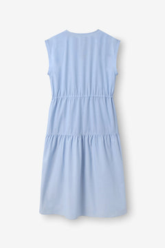 Sleeveless Tiered Dress Light Blue