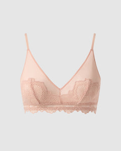 Pitsi Mesh Kolmiorintaliivit Beige
