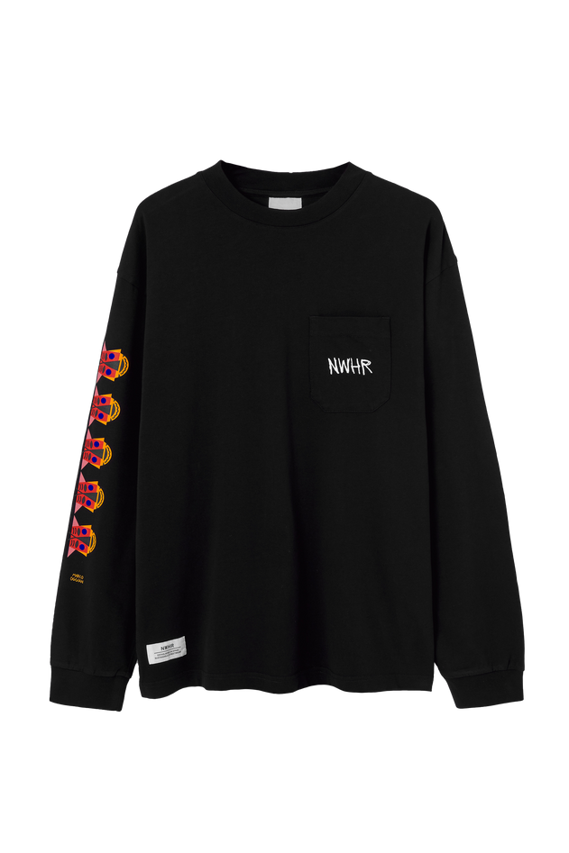 Black Mask Long Sleeve T-Shirt Black