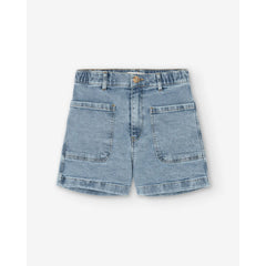 Bermuda María Denim Shorts Light Blue