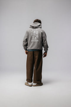 Tribal Shapes Hoodie Grey