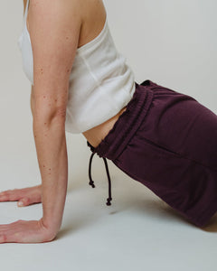 Front Label Relaxed Fit Tech Shorts Violet Black