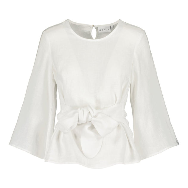 Ophelia Blouse Coconut Milk White - IVALO.COM