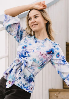 Ophelia Blouse Lush Blue - IVALO.COM