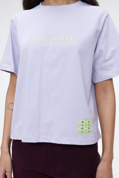 Stitch Print T-Shirt Lilac