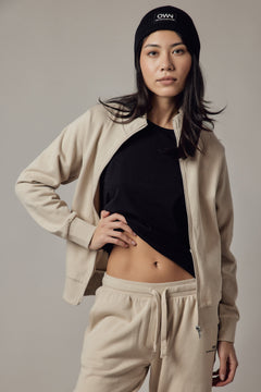Women's High Neck Zip Up Sweatshirt