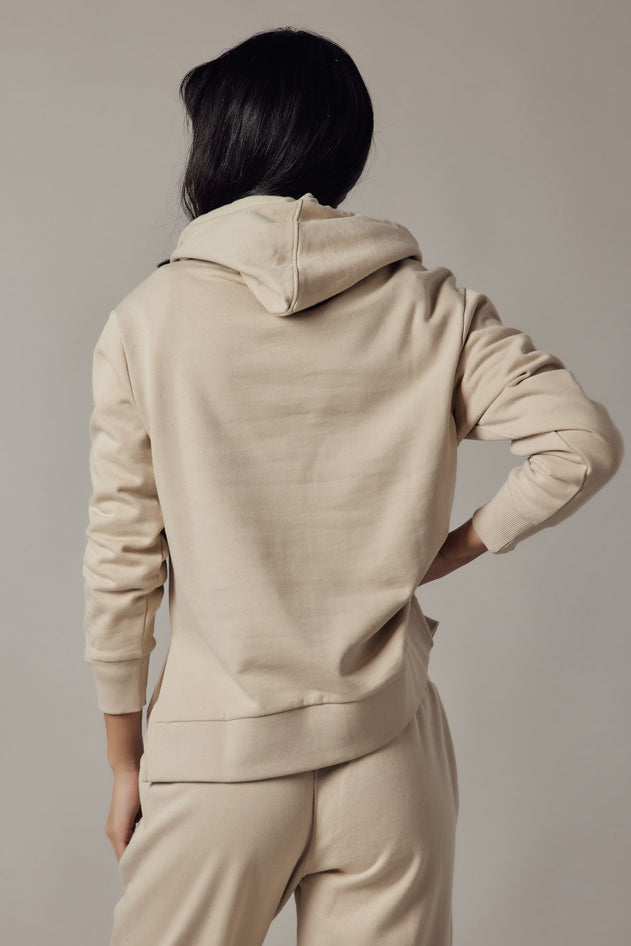 Women's Hoodie Sweatshirt With Side Slits