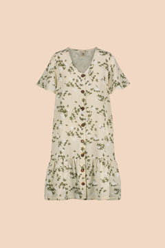 Frill Button Dress Clover Blossom