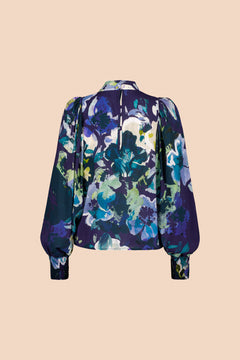 Puff Blouse Blue Anemone
