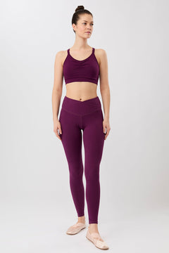 Wrap Legging Black Plum